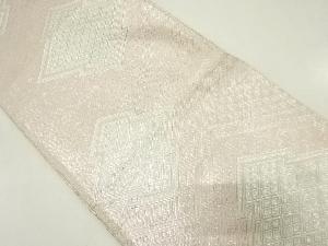 アンティーク　佐賀錦松皮菱に古典柄織り出し袋帯（材料）